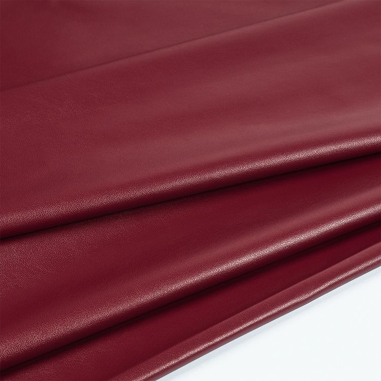 Кожа на трикотаже, 5 м x 137 см, 220 г/м², цвет: бордовый, TBY — картинка 2