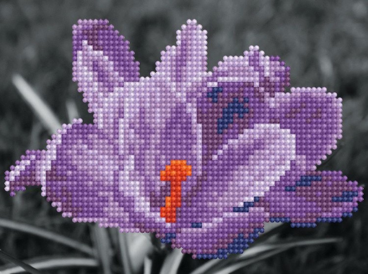 Алмазная вышивка «Цветок крокуса» — картинка 2