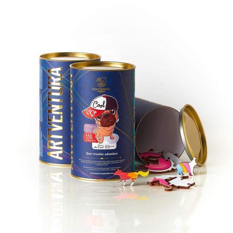 Деревянные пазлы Артвентура «Мопс BE COOL» — картинка 3