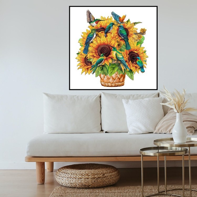 Деревянные пазлы «Корзина с Подсолнечниками S», Woodbests — картинка 7