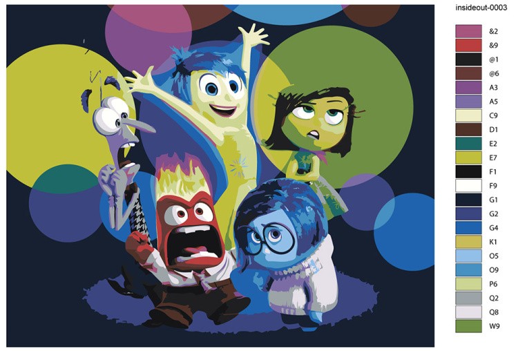 Картина по номерам «Головоломка 2: Герои, мультики 40x50» — картинка 2