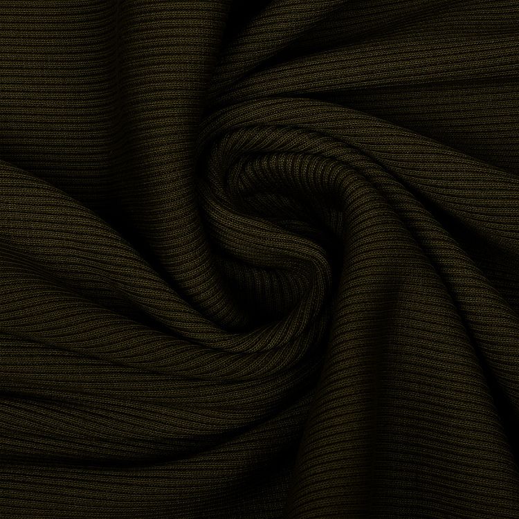 Ткань трикотаж Кашкорсе с лайкрой, 3 м x 120 см, 350 г/м², цвет: темный хаки, TBY