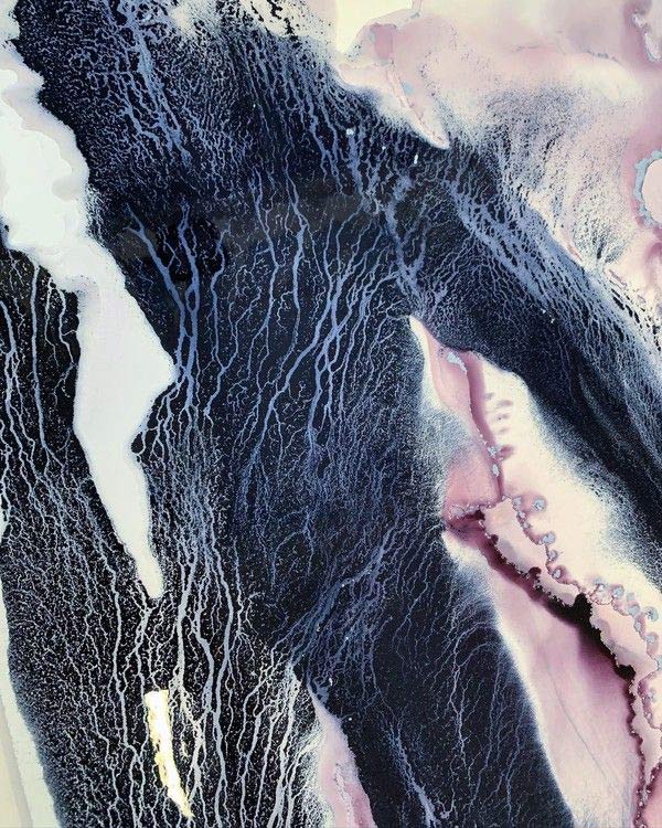 Спиртовые чернила расслаивающиеся Черный, Kamenskaya Ink — картинка 3