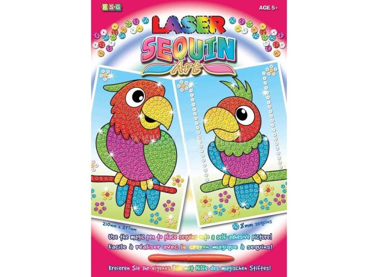 Картинка из блесток «Попугайчики» (двойная) — картинка 4