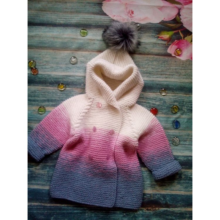 Пряжа ALIZE Baby wool batik design (3566), голубо-сиренево-белый, 5 шт. по 50 г — картинка 2