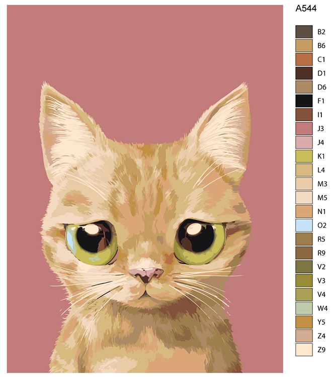 Картина по номерам «Котенок Огонек» — картинка 2