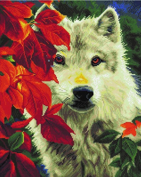 Алмазная вышивка «Волк в осеннем лесу»