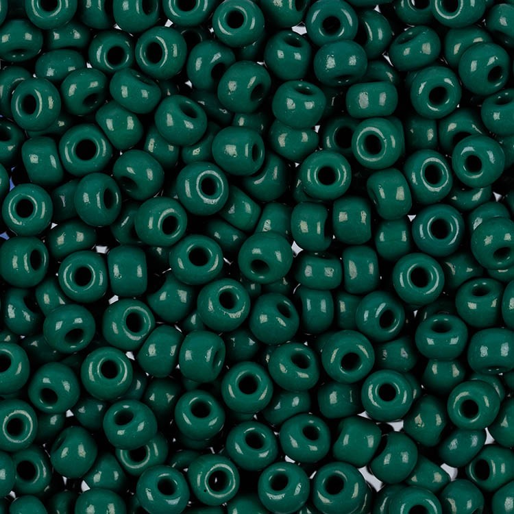 Бисер Чехия круглый 311-19001 4,5 мм 05/0, 50 г, цвет: 53270 темно-зеленый