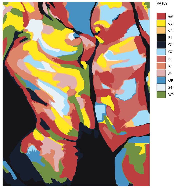 Картина по номерам «Радужные тела» — картинка 2