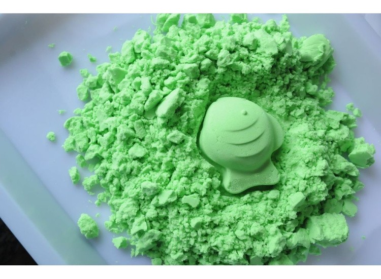 Космический пластичный песок Зёленый 1 кг — картинка 3