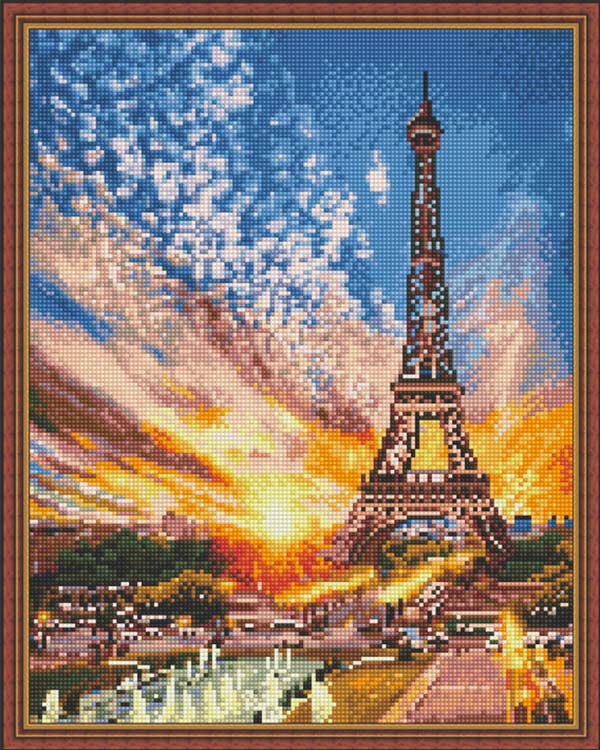 Алмазная вышивка «Сумерки в Париже»