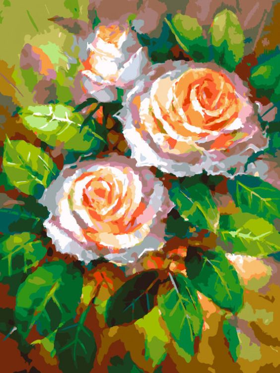 Картина по номерам «Ноктюрн с розами»