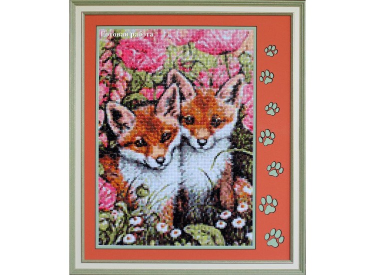 Алмазная вышивка «Лисички» — картинка 3