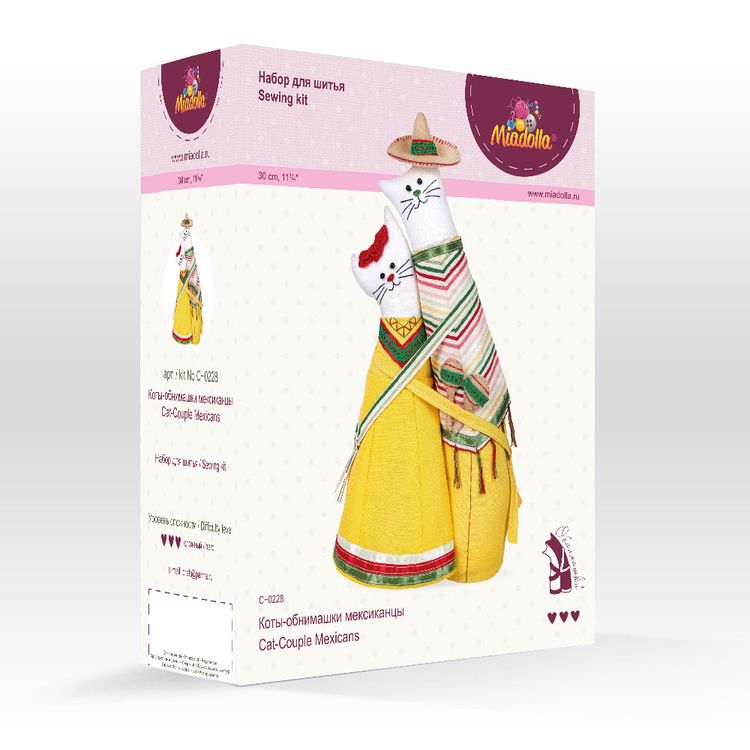Набор для шитья «Коты-обнимашки мексиканцы» — картинка 3