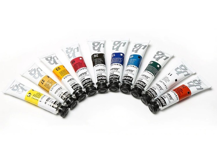 Краски Pebeo масляные 10 цветов набор XL с кистью 20 мл — картинка 3