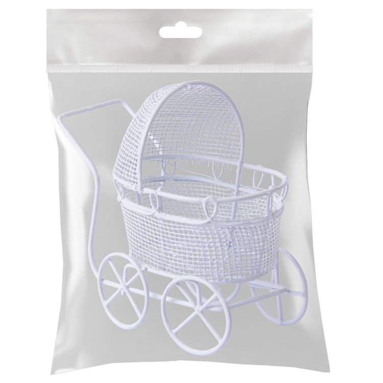 Садовая миниатюра «Коляска», металл, 8x10 см, Blumentag — картинка 2