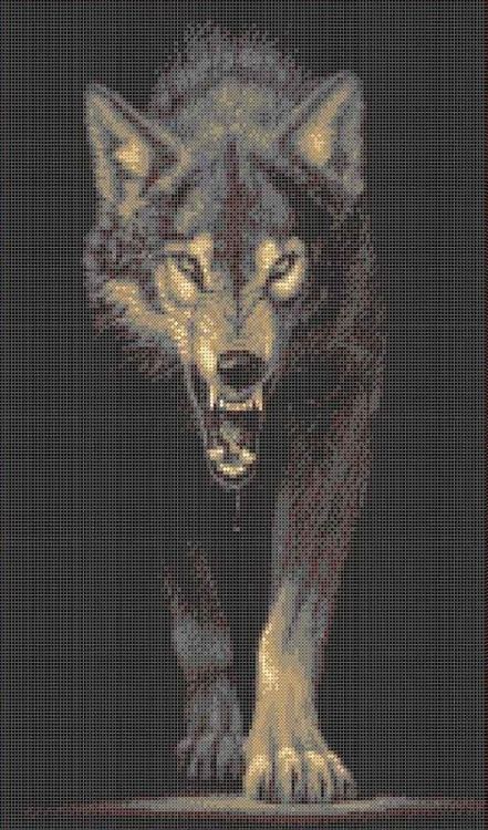 Рисунок на ткани «Хищники. Волк»