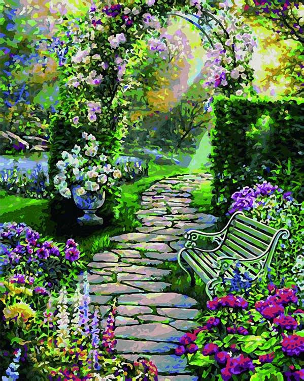 Картина по номерам «Мой чудесный сад»