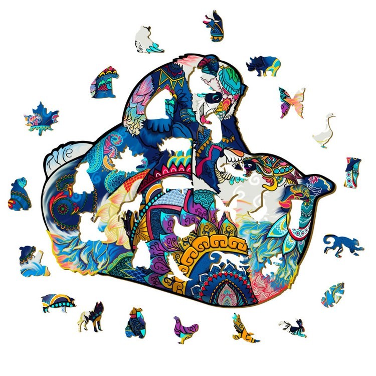 Деревянные пазлы «Семья Панд L», Woodbests — картинка 2