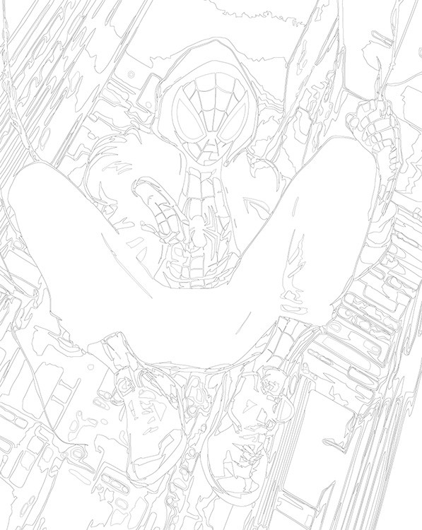 Картина по номерам «Человек паук Spiderman: арт с паутиной» — картинка 3