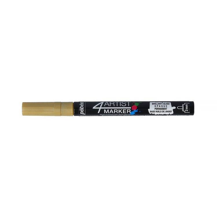 Маркер художественный 4Artist Marker на масляной основе, 2 мм, круглое перо, под золото, PEBEO