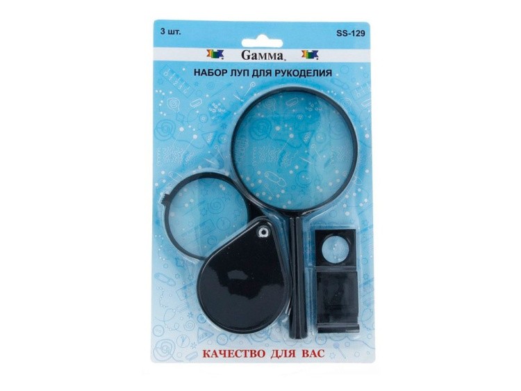 Набор луп для рукоделия, увеличение Х2, Х4, Х8, Gamma — картинка 3