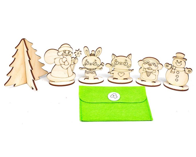Развивающее пособие из дерева «Новогодняя посылка» — картинка 6