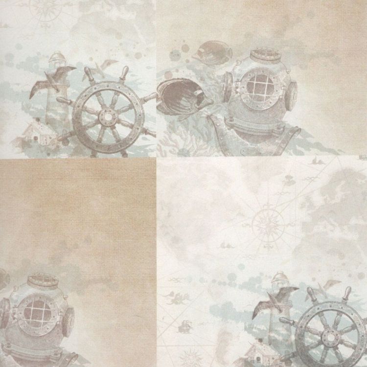 Набор бумаги для скрапбукинга «Морское путешествие» 25,5x25,5 см — картинка 7