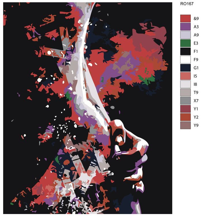 Картина по номерам «Абстрактный силуэт» — картинка 2