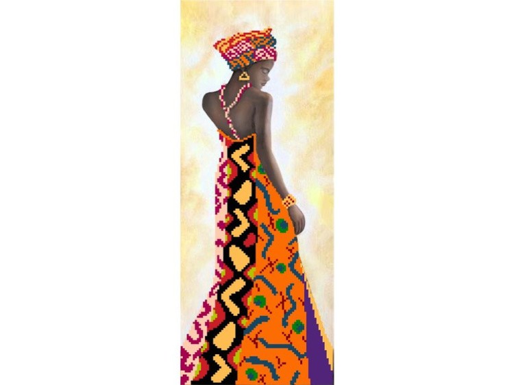 Рисунок на шелке «Уганда»