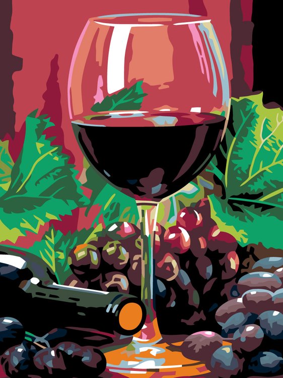 Картина по номерам «Красное вино»