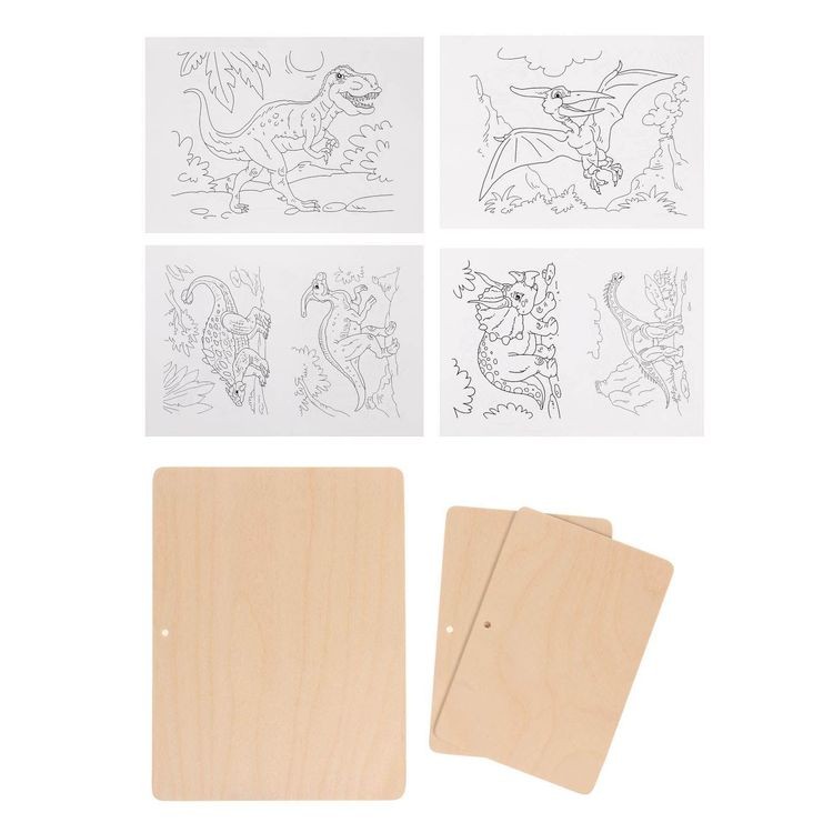 Набор досок для выжигания «Теплые картинки. Динозавры», 3 шт. — картинка 3