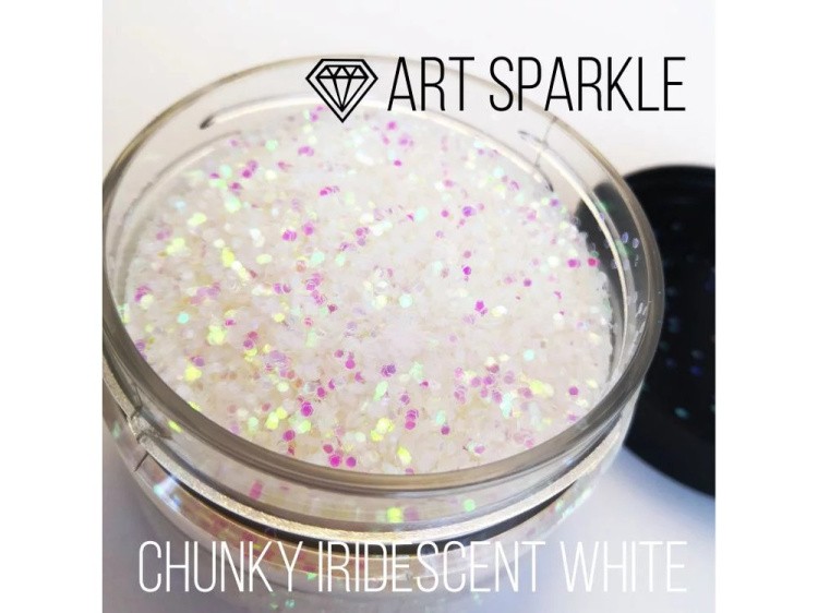 Глиттер крупный Chunky Iridescent White, 50 г, Craftsmen.store — картинка 2
