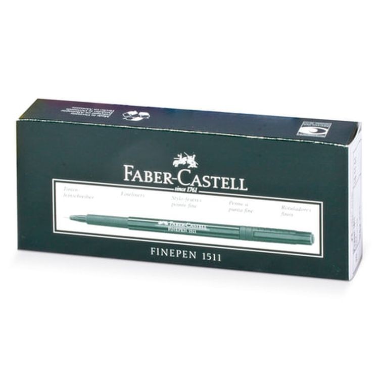 Ручка капиллярная (линер) FABER-CASTELL «Finepen 1511», синяя — картинка 2
