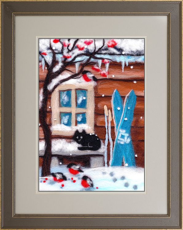 Картина шерстью «Русская зима» — картинка 2