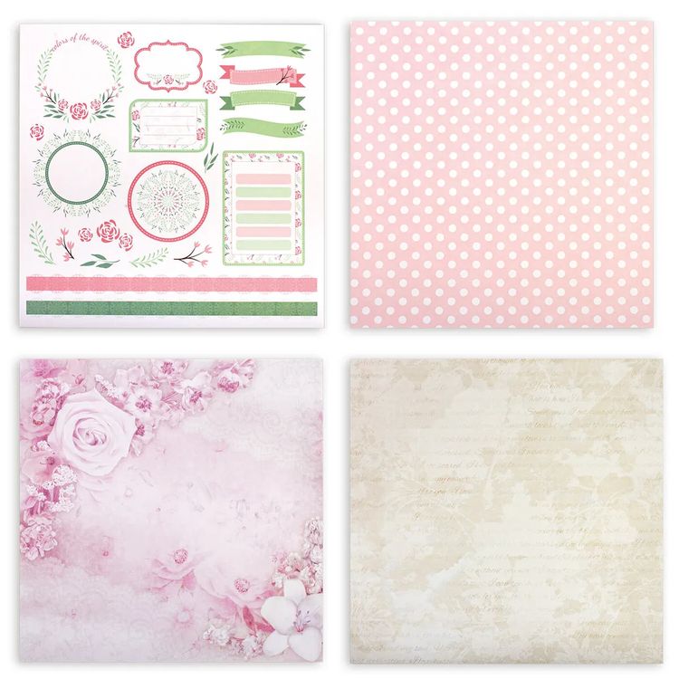 Бумага для скрапбукинга 30х30 см «Нежность природы», 12 дизайнов — картинка 5
