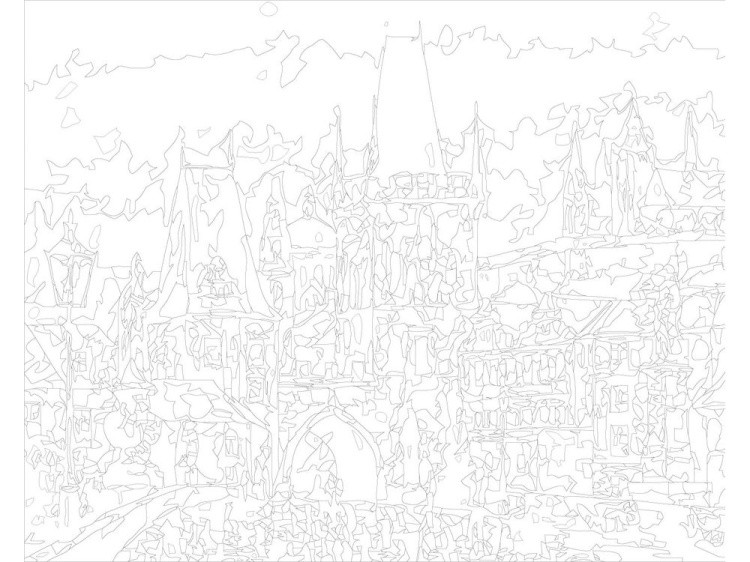 Картина по номерам «Городские дома» — картинка 3