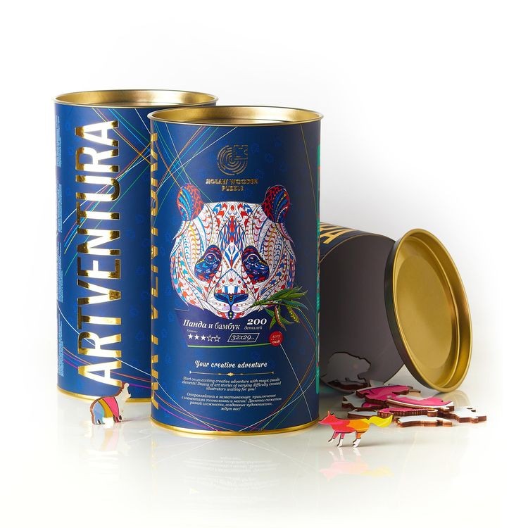 Деревянные пазлы Артвентура «Панда и бамбук» — картинка 4