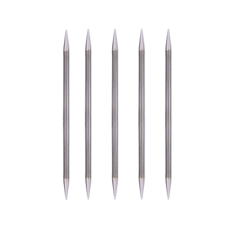 Спицы чулочные под никель, 5-ти компл., 15 см, сталь, 6 мм, Gamma — картинка 2