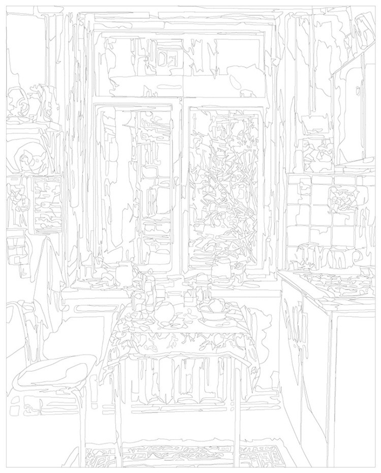 Картина по номерам Дома панельки родные эстетичная кухня — картинка 3