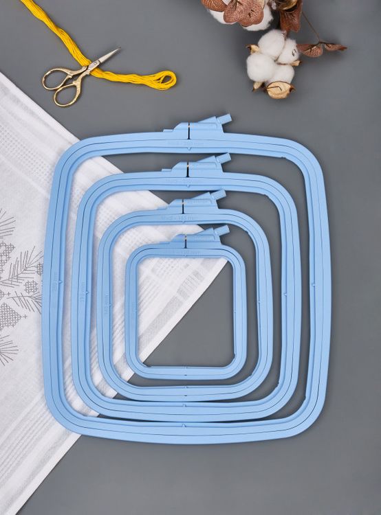 Пяльцы пластиковые прямоугольные с винтом №3, 22х19,5 см Nurge — картинка 3