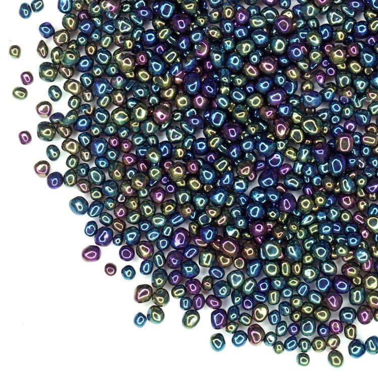 Радужные стеклянные камушки хамелеон, 100 гр — картинка 2