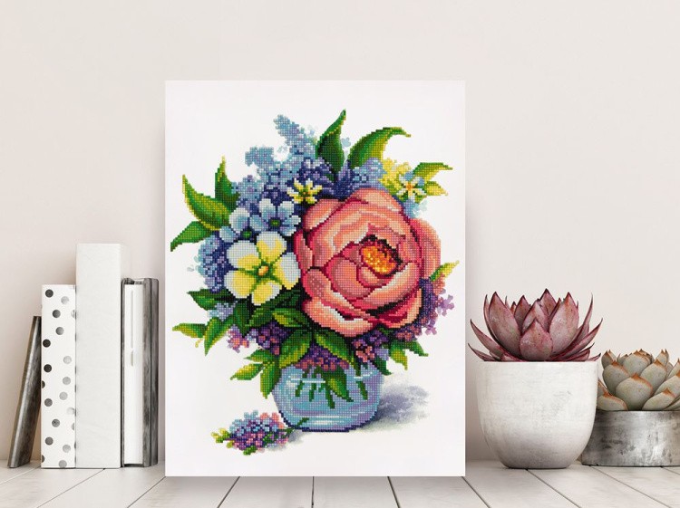 Алмазная вышивка «Весенний букет» — картинка 4