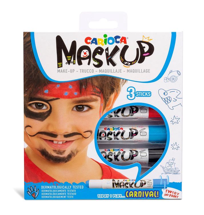 Грим-стик для лица MaskUP, 3 цв., Carioca