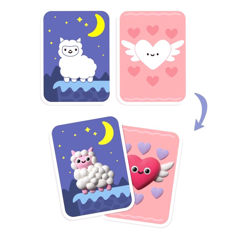 Набор для детского творчества «Слепи открытку. Альпака» с магнитом — картинка 2