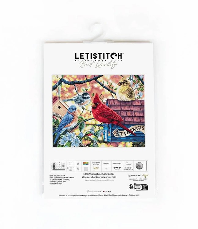 Набор для вышивания «Springtime Songbirds (Весенние певчие птицы)» — картинка 5
