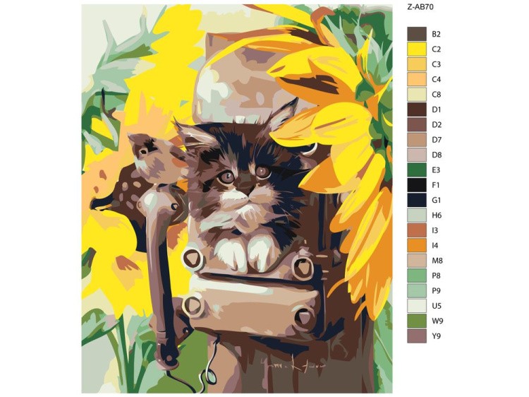 Картина по номерам «Котёнок» — картинка 2