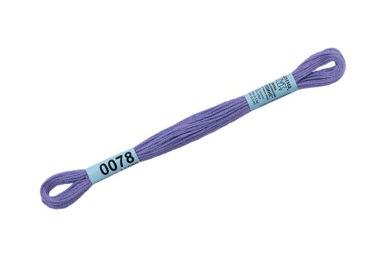 Нитки для вышивания Gamma мулине, 24 шт. по 8 м, цвет: 0078 светло-фиолетовый — картинка 2