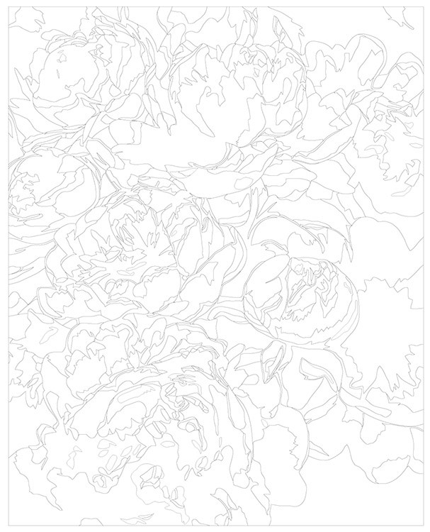 Картина по номерам «Цветы: Композиция из пионов в темных тонах» — картинка 3