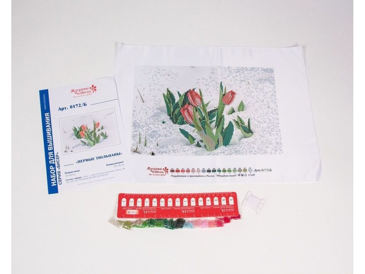 Набор вышивки бисером «Первые тюльпаны» — картинка 3